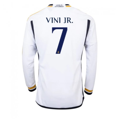 Moški Nogometni dresi Real Madrid Vinicius Junior #7 Domači 2023-24 Dolgi Rokav